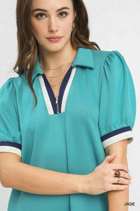 Color Block Zip Front Shift Dress f4abbd4d-9196-4b02-98bb-1fa5b743a07a-Max-Origin