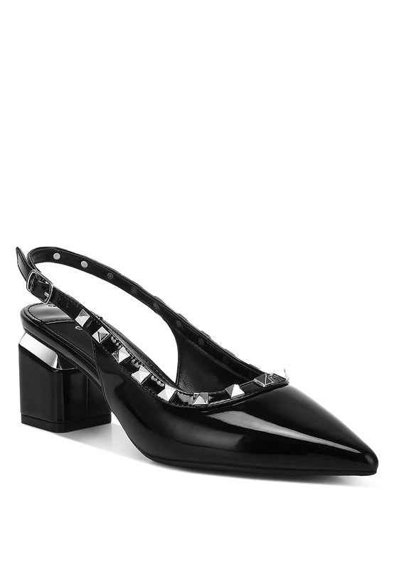 Hiral Stud Embellished Slingback Sandals f4af58e6-22b0-4e2a-a043-70909d43154f