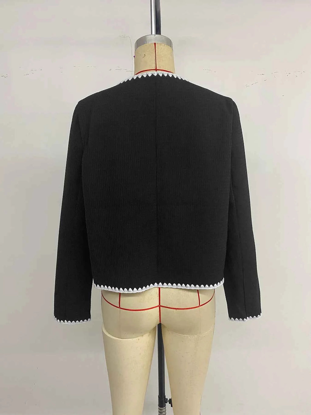 Contrast Trim Open Front Jacket f4b40e0e800c4e6c9424171fb18c8045-Max-Origin