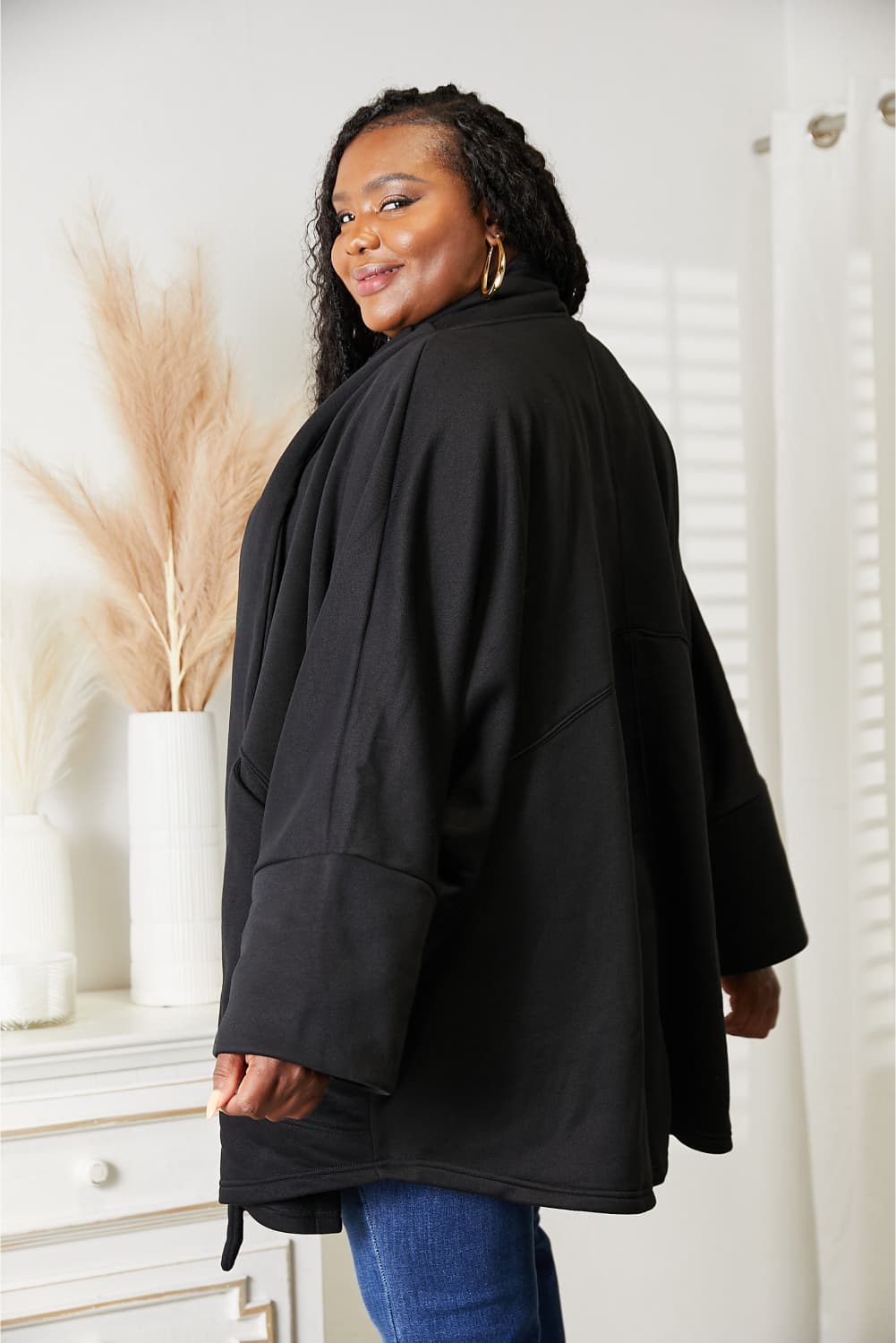HEYSON Full Size Open Front Cardigan with Scarf Design f4c39760c1374459950137e6e3df4e64-Max