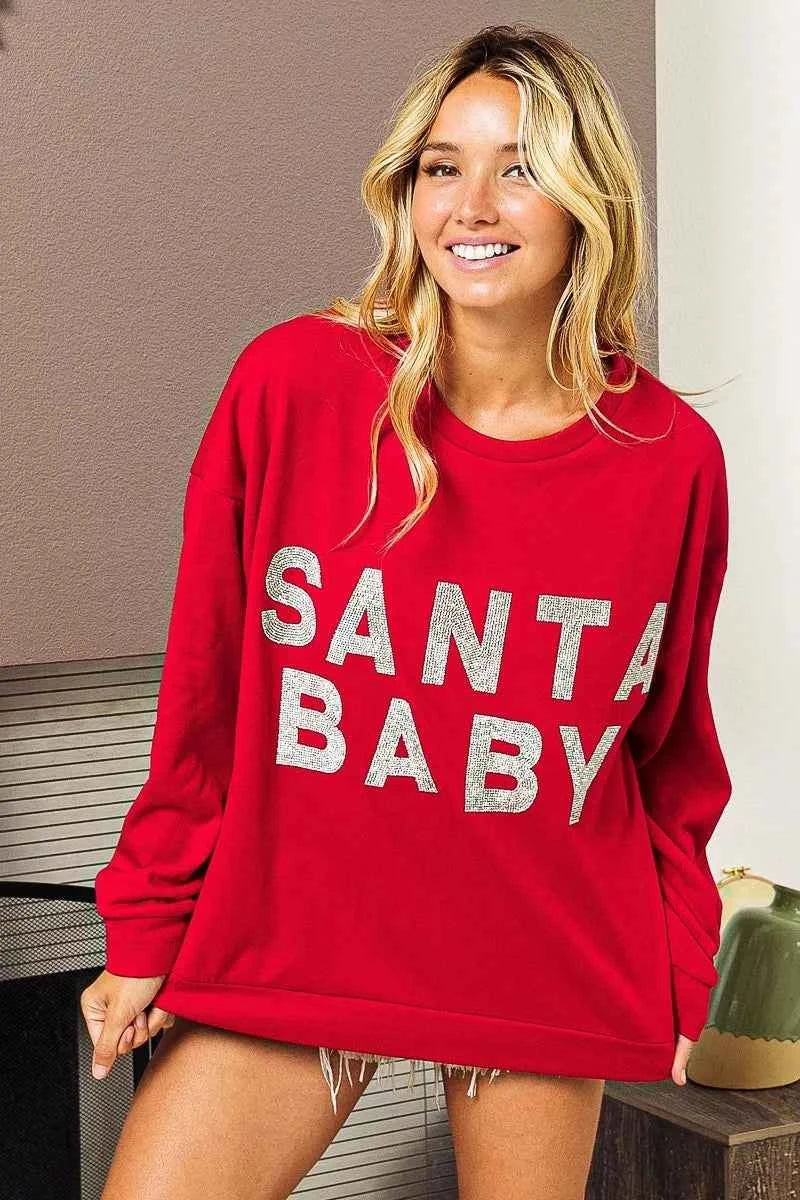 BiBi Santa Baby Lettering Christmas Sweatshirt f4cb9331ff094f13a33d5e69fd192a66-Max-Origin