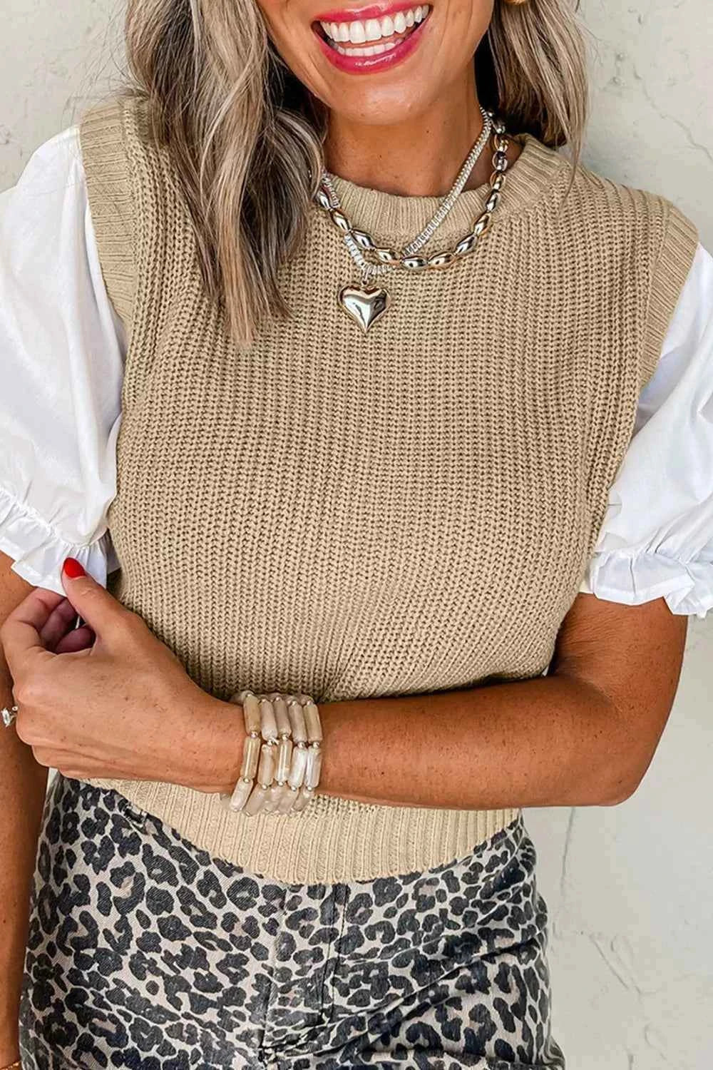 Round Neck Puff Sleeve Sweater f4ea728b-a93c-45b9-bb63-98c69b01d304-Max-Origin