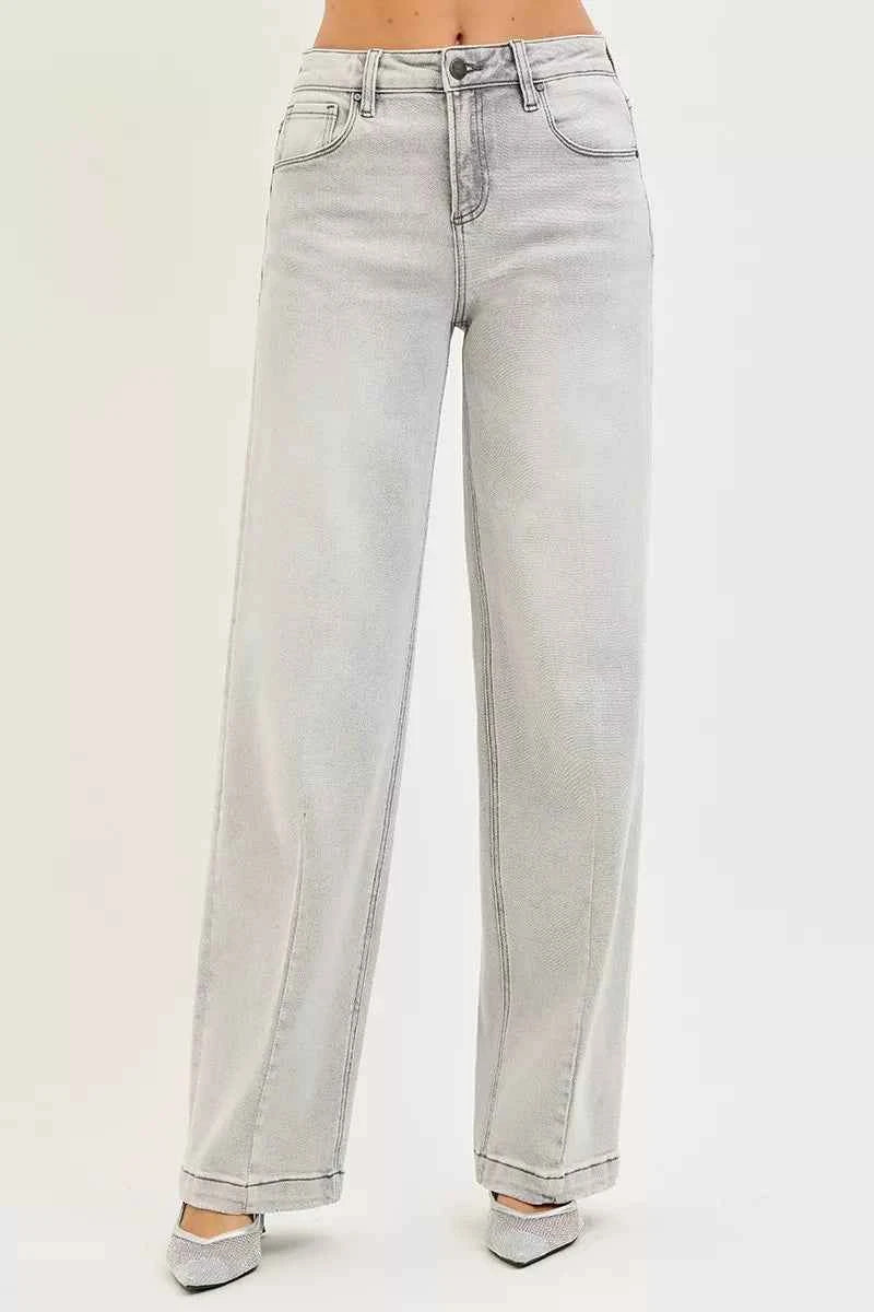 RISEN Slouchy Baggy Jeans with Contrast Stitching LIGHT GREY f4f3f59babb440d691b3c353c0aa99a3-Max-Origin
