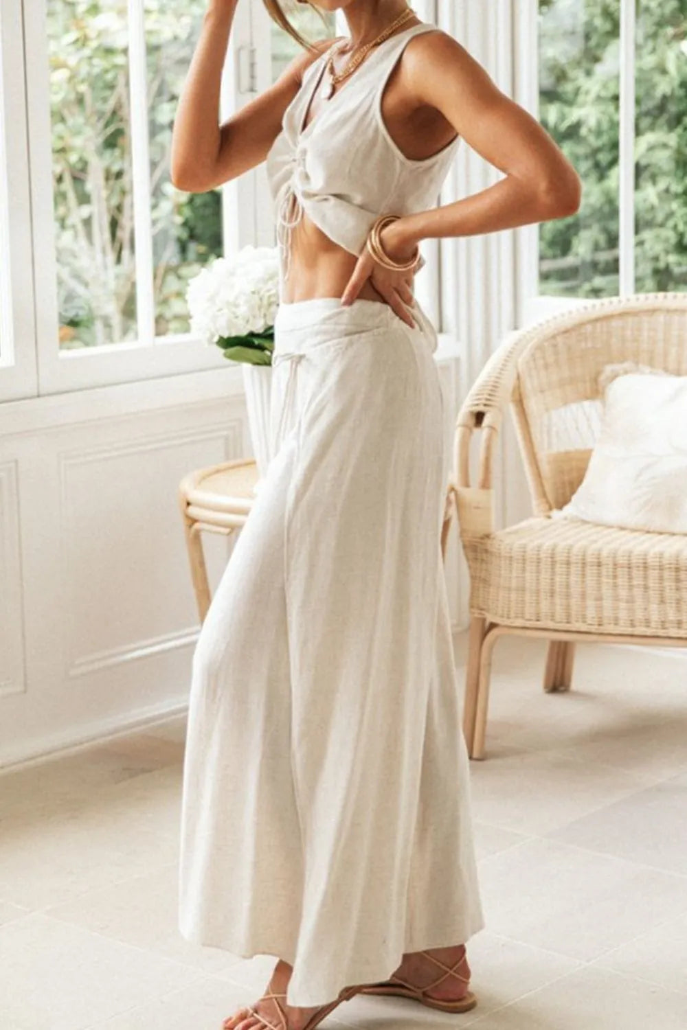 Drawstring V-Neck Tank and Pants Set f4f749d7-ba97-4362-b75c-e00bb10b71fe-Max-Origin
