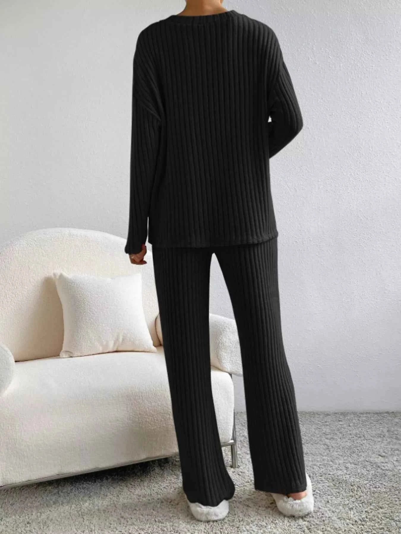 Ribbed Knit Long Sleeve Top and Pants Set f4fb5777276443ad87cdeadaf4c253c2-Max-Origin