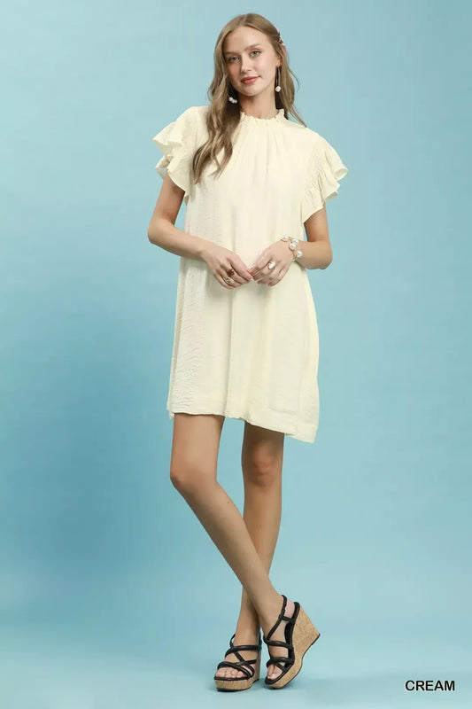 Ruffle Flutter Sleeve Dress f5039414-852c-42c0-ab74-6dd3c0df17e7-Max-Origin