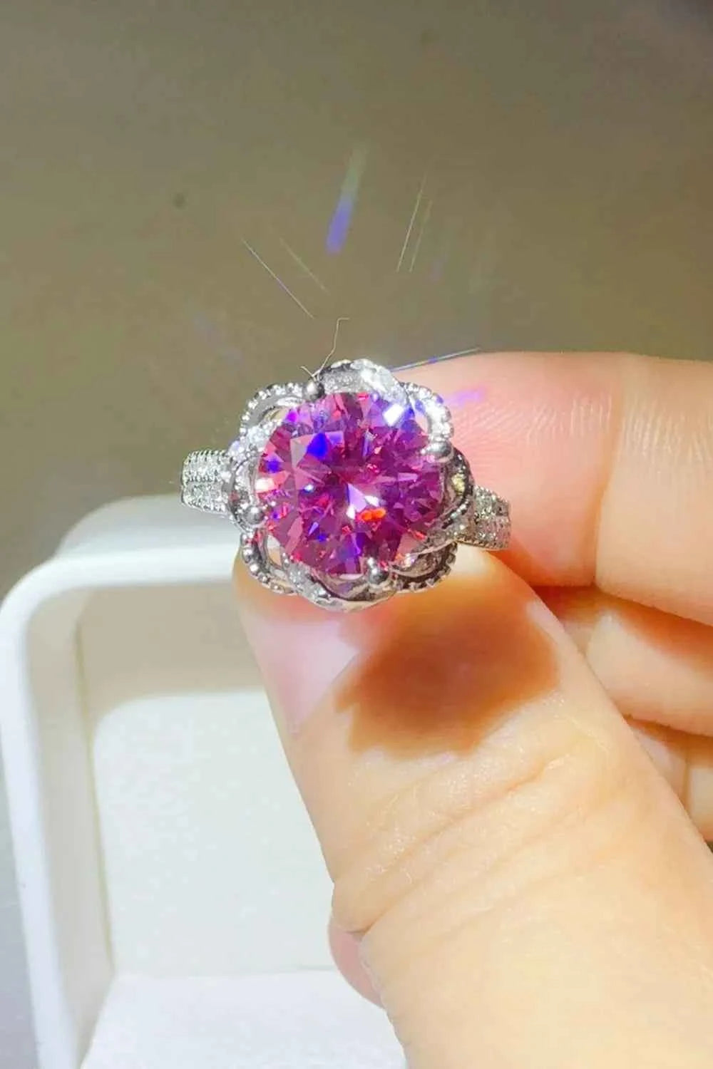 2 Carat Moissanite 925 Sterling Silver Flower Shaper Ring f52aeec8-7b00-4cb2-b0dd-c682d94fe571-Max