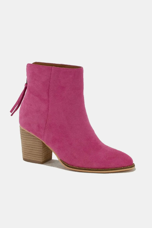 Beast Fashion Suede Point Toe Ankle Booties f5322ec7-3be0-464c-86a3-42a2f540da22-Max