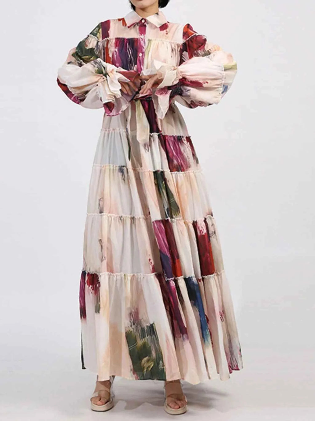 Tiered Tie Waist Maxi Dress f557a43f-d87c-47ca-89aa-08c86c2d2f4c-Max-Origin