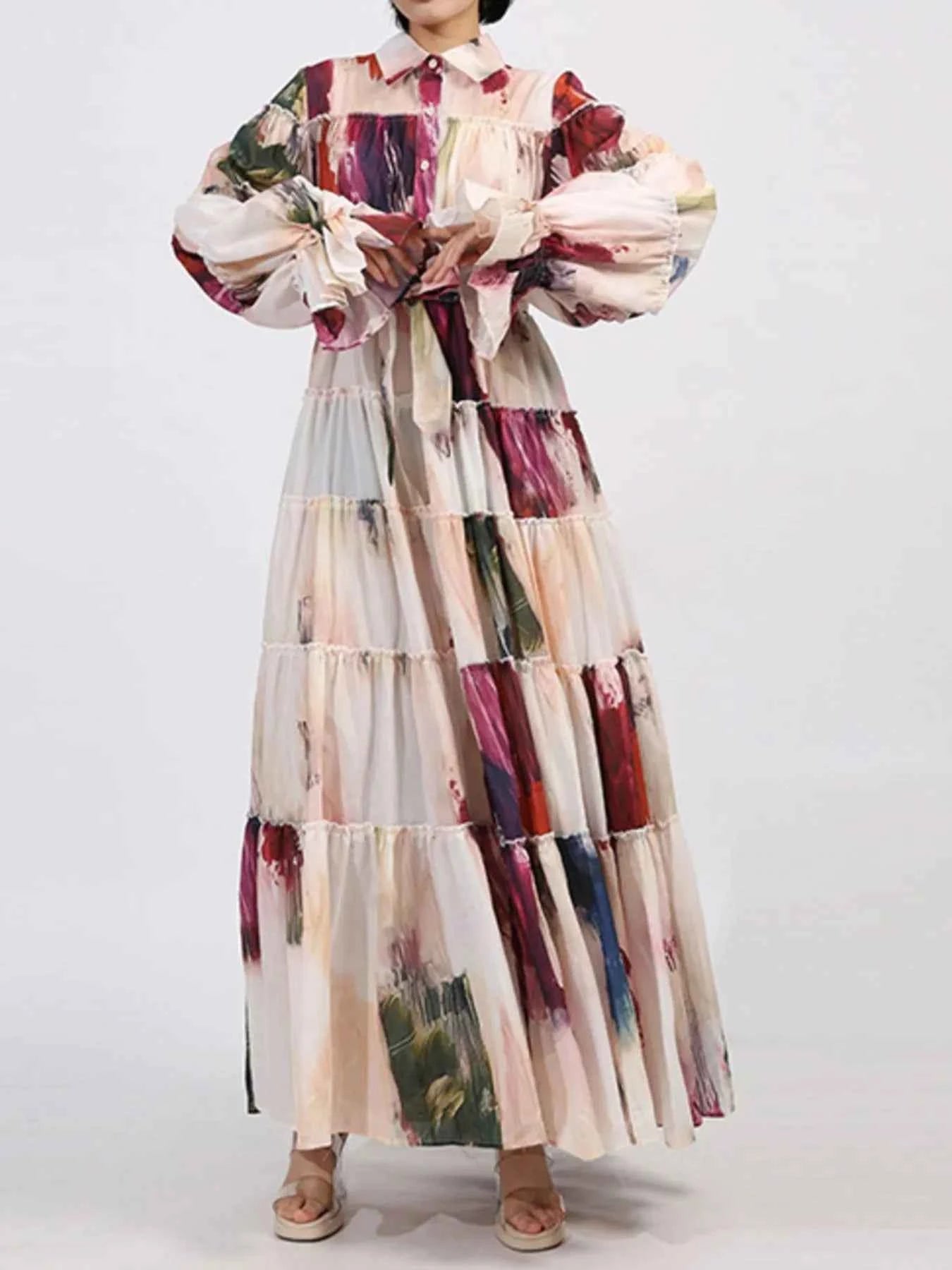 Tiered Tie Waist Maxi Dress f557a43f-d87c-47ca-89aa-08c86c2d2f4c-Max-Origin