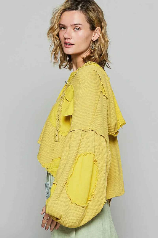 Raw Hem Cropped Hooded Jacket f575ab8e-248a-4b8e-bfc0-efdea0148250-Max-Origin