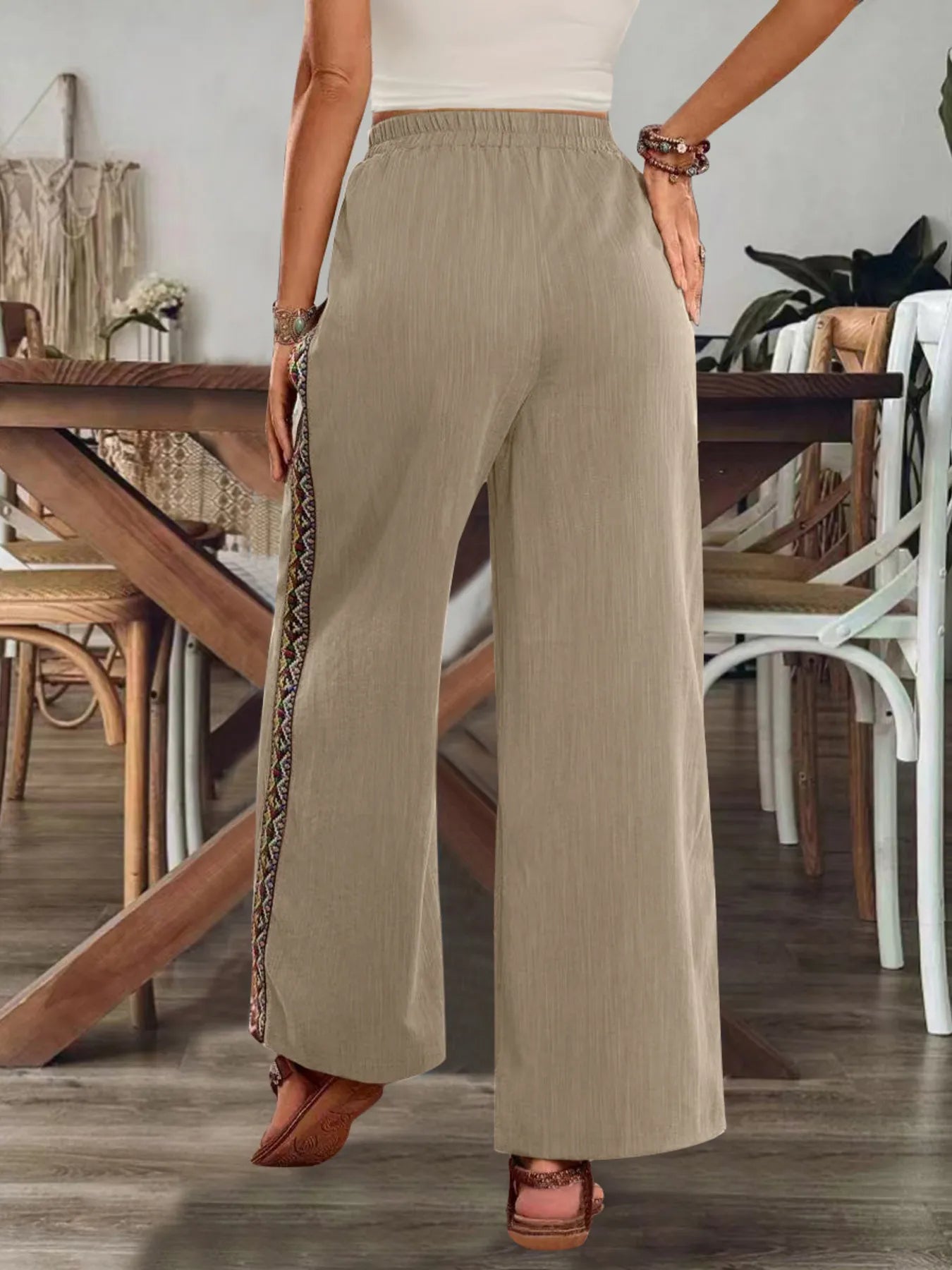 Bohemian Wide Leg Embroidered Side Stripe Pants f581e2c45844404b85d181be297cc1eb-Max-Origin