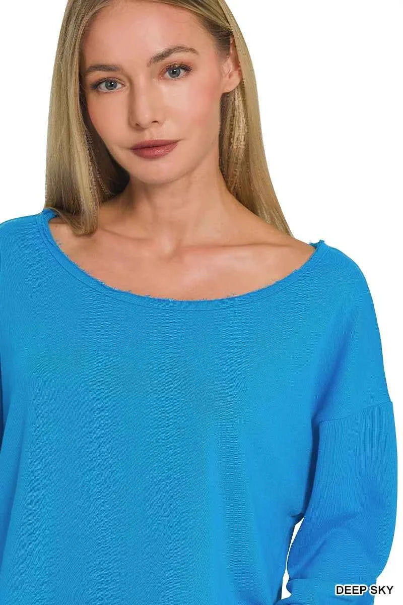 Zenana French Terry Boatneck Crop Top f590dd98f1f740bba8bd74d9bf84eb23-Max-Origin