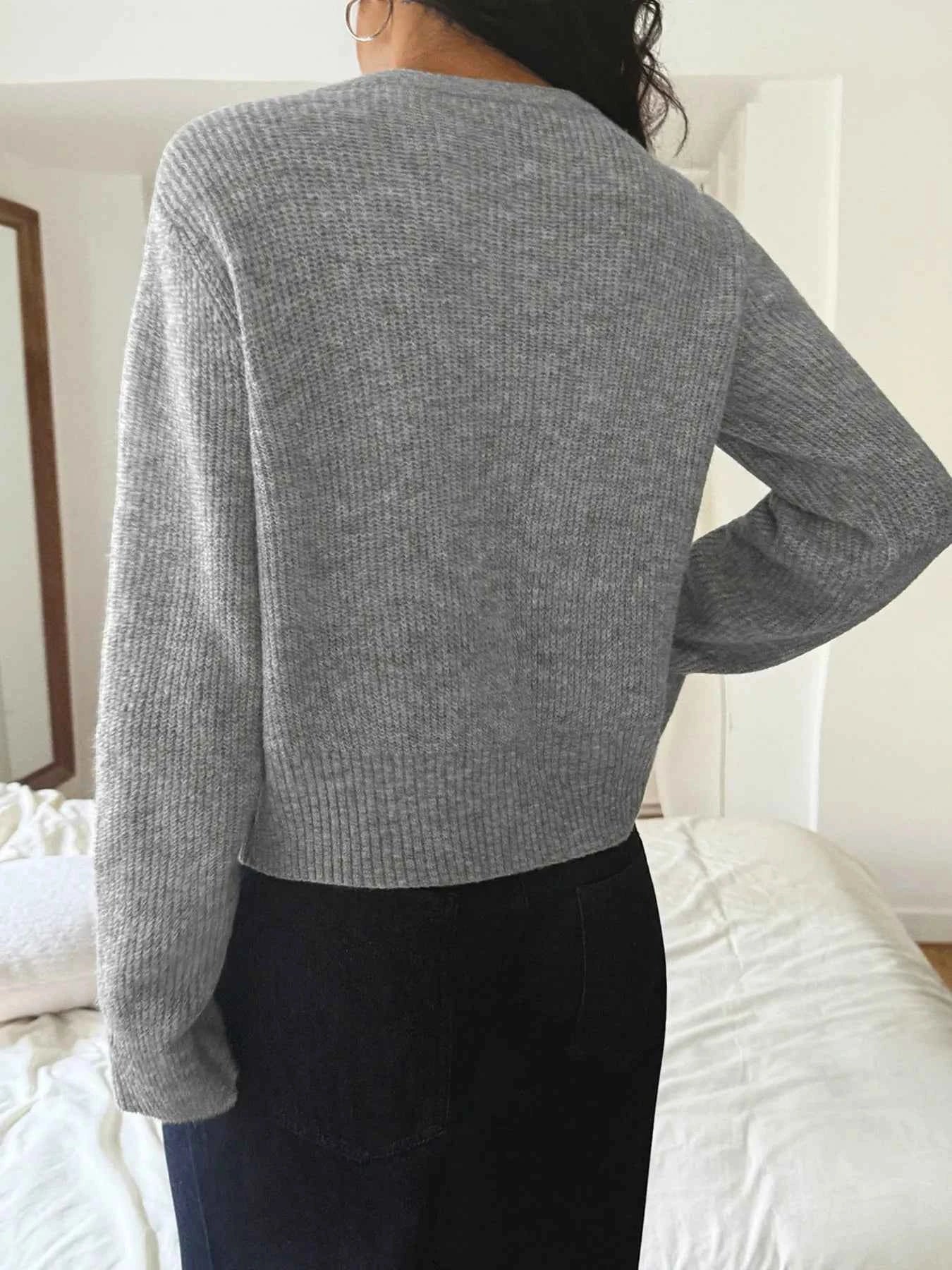 Button-Up Ribbed Knit Cardigan f59e9eb8958643029b11d126b362fa81-Max-Origin