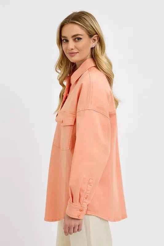 Full Size Button Down Long Sleeve Denim Shacket with Chest Pockets Plus Size f5b756ab-eb98-459b-ad3e-5270091d88c5-Max
