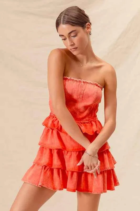 Strapless Ruffle Layered Game Day Cheer Up Dress f5bef08b5aaf4cd689ecca878968ccb6-Max-Origin
