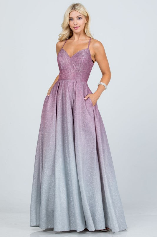 Glitter ombre prom dress – lace-up back chiffon evening gown for women Wine f5c59c9e-da6b-4fb6-8ae9-2e15309dd5f8