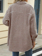 Houndstooth Button Up Long Sleeve Coat f5cf91d2-b45e-4f29-bc97-7de247cf88b6-Max-Origin