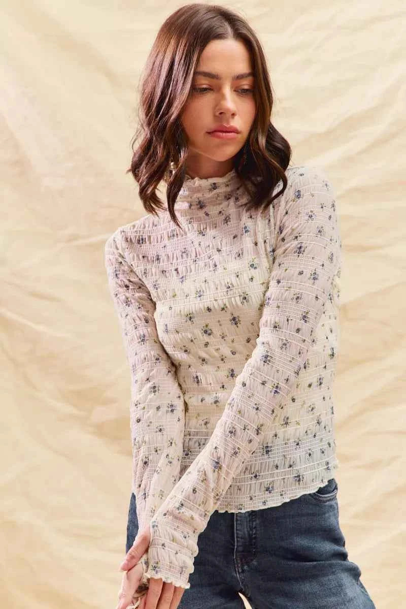 Floral Print Textured Long Sleeve Knit Top f5d1b21eadf440e1908524be69a4b4ea-Max-Origin