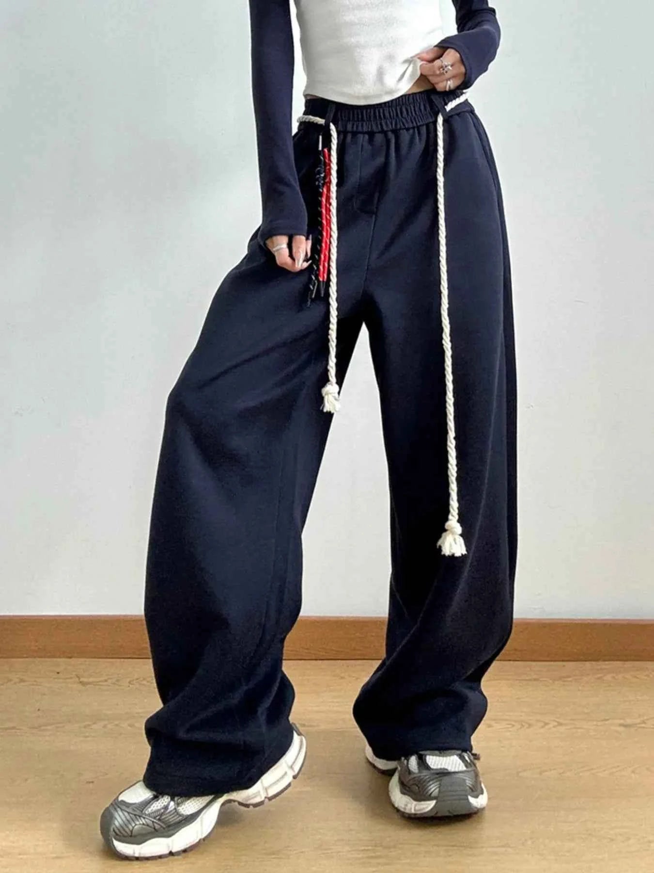 Decorative Rope Detail Casual Pants f5d30846-4a7e-4153-8fb4-e3b3adc04324-Max-Origin