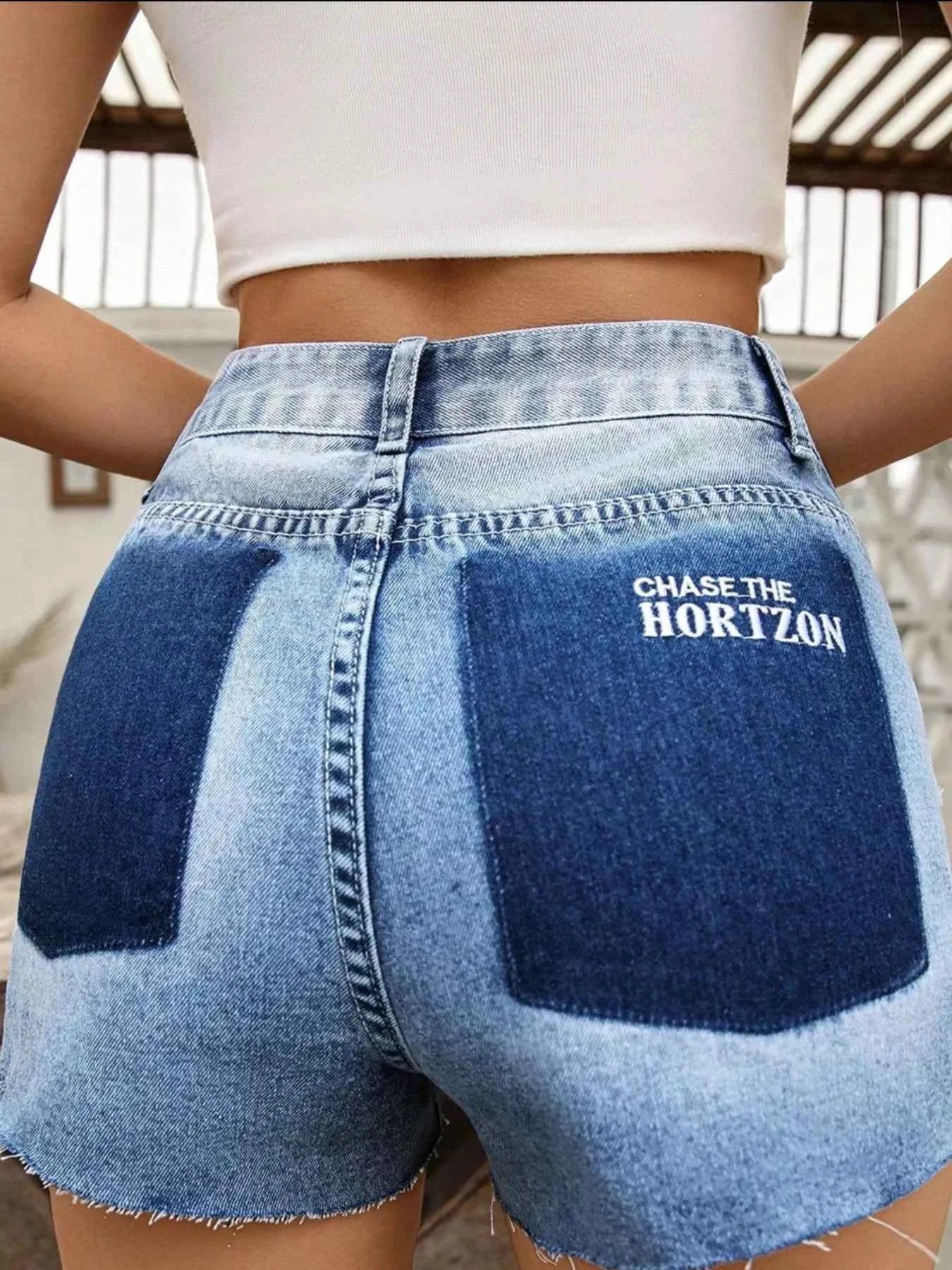 Raw Hem Denim Shorts
