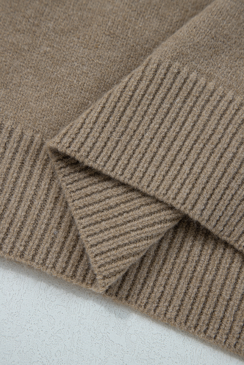 Dark Khaki Pocket Pullover Sweater f5d70bb2251d26fb