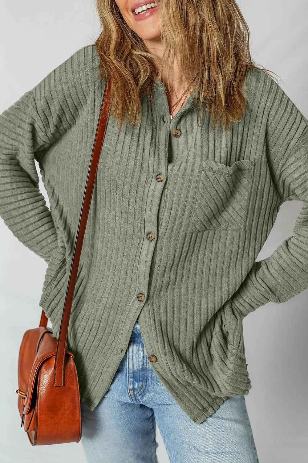 Ribbed Knit Button-Up Cardigan f5eb4b0a-3026-424f-95ef-6978fbe5191f-Max-Origin