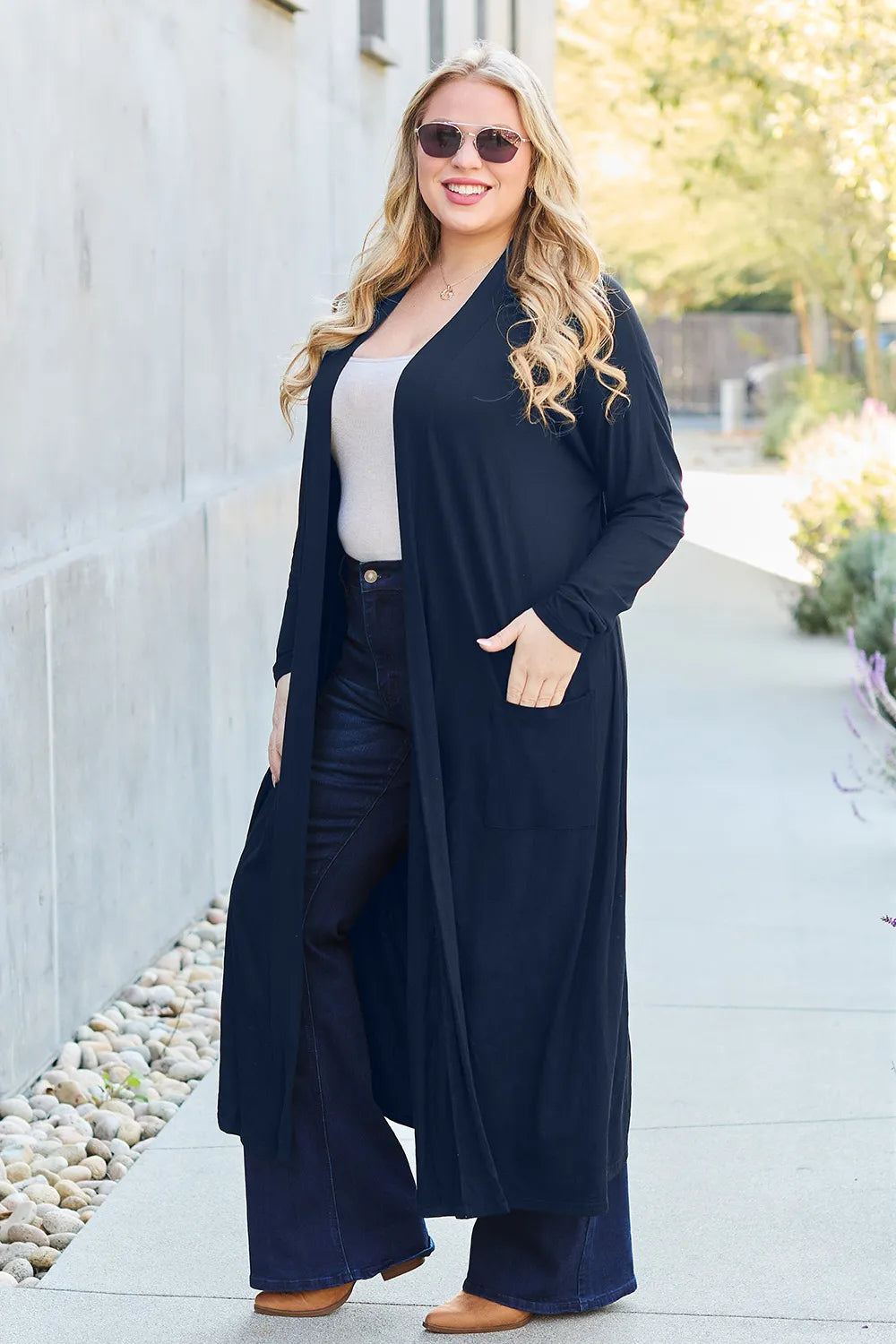Basic Bae Full Size Open Front Long Sleeve Cover Up f5ee7caf-7baa-4d20-a735-ca5e1938a959-Max