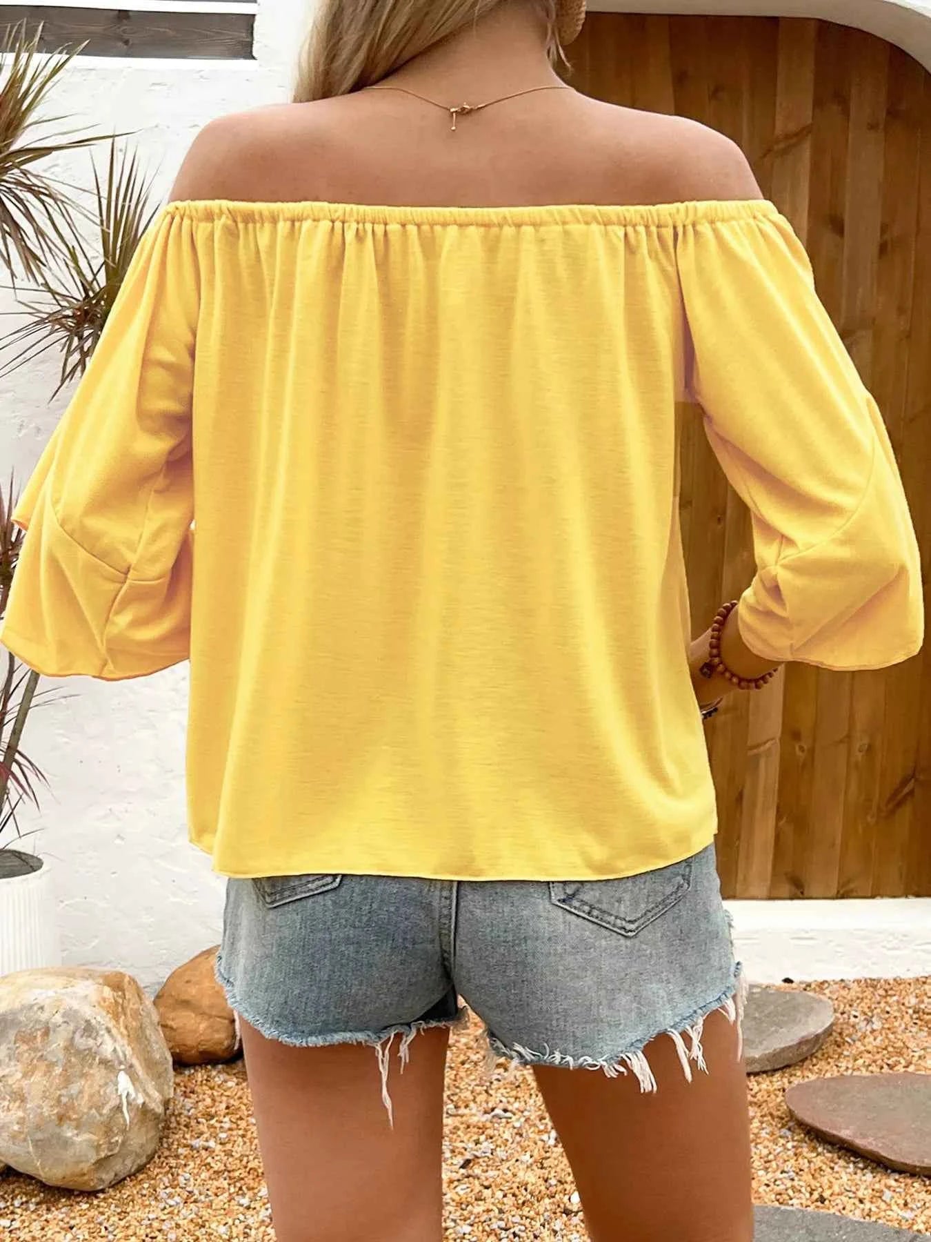 Off-Shoulder Tie-Front T-Shirt f5f0c16d-430c-4100-929c-620a5cd7ff60-Max-Origin