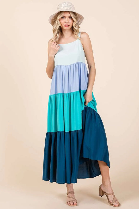 Color Block Tiered Pull-On Maxi Dress f5f73c54234d41feb8c854df8181907c-Max-Origin