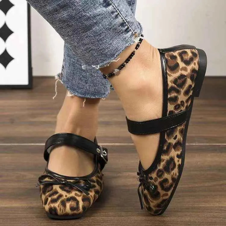 Bow Detail Mary Jane Loafers Leopard Print f6102d44-3191-49b8-bd57-9e4ec5d65d5d-Max-Origin