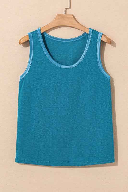 Metallic Contrast Trim Scoop Neck Tank Top f622cb15-d3ef-42c9-a115-24583216666c_6616bdc0-8ad4-4611-ad70-0b3ed5e36281