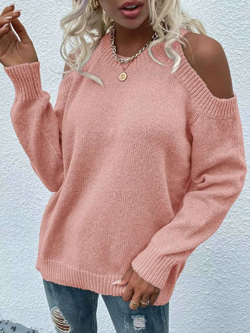 Cold Shoulder Knit Sweater f6374208376d4863b02b6f565af6a511-Max-Origin