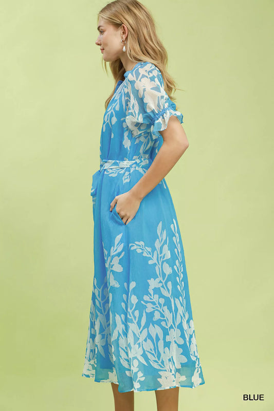 Floral Print Tie Waist Midi Dress with Side Pockets f646159e-8df7-400c-857b-1a3401e41d62-Max-Origin