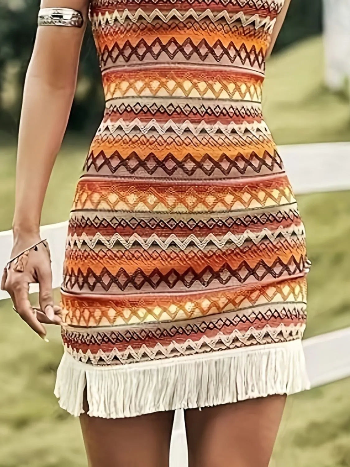 Fringe Grecian Neck Mini Dress f6547c65-1664-4228-9975-0b80d61ddb11-Max-Origin