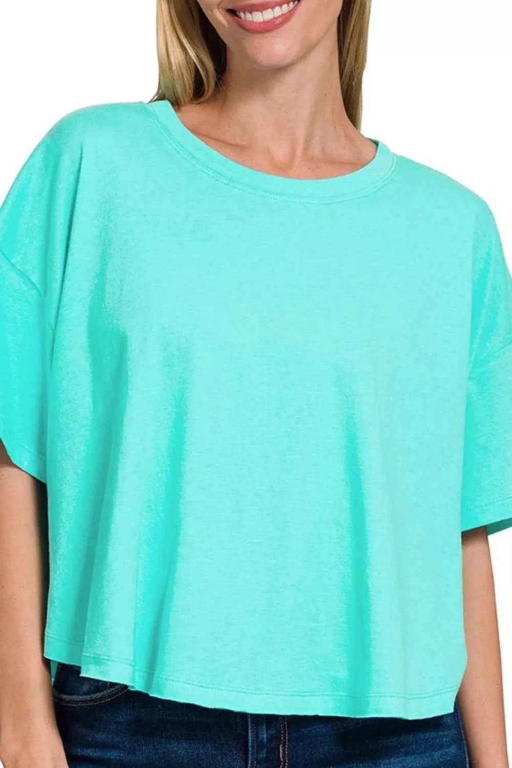 Zenana Cotton Round Neck Short Sleeve T-Shirt f65a4b77-9d01-48c9-8fcf-974e42be4b7b-Max-Origin