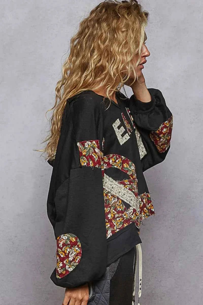 POL Peace Patch Floral Long Sleeve Hoodie f6603e39-202b-444a-9f4b-c89f84bab2b3-Max-Origin