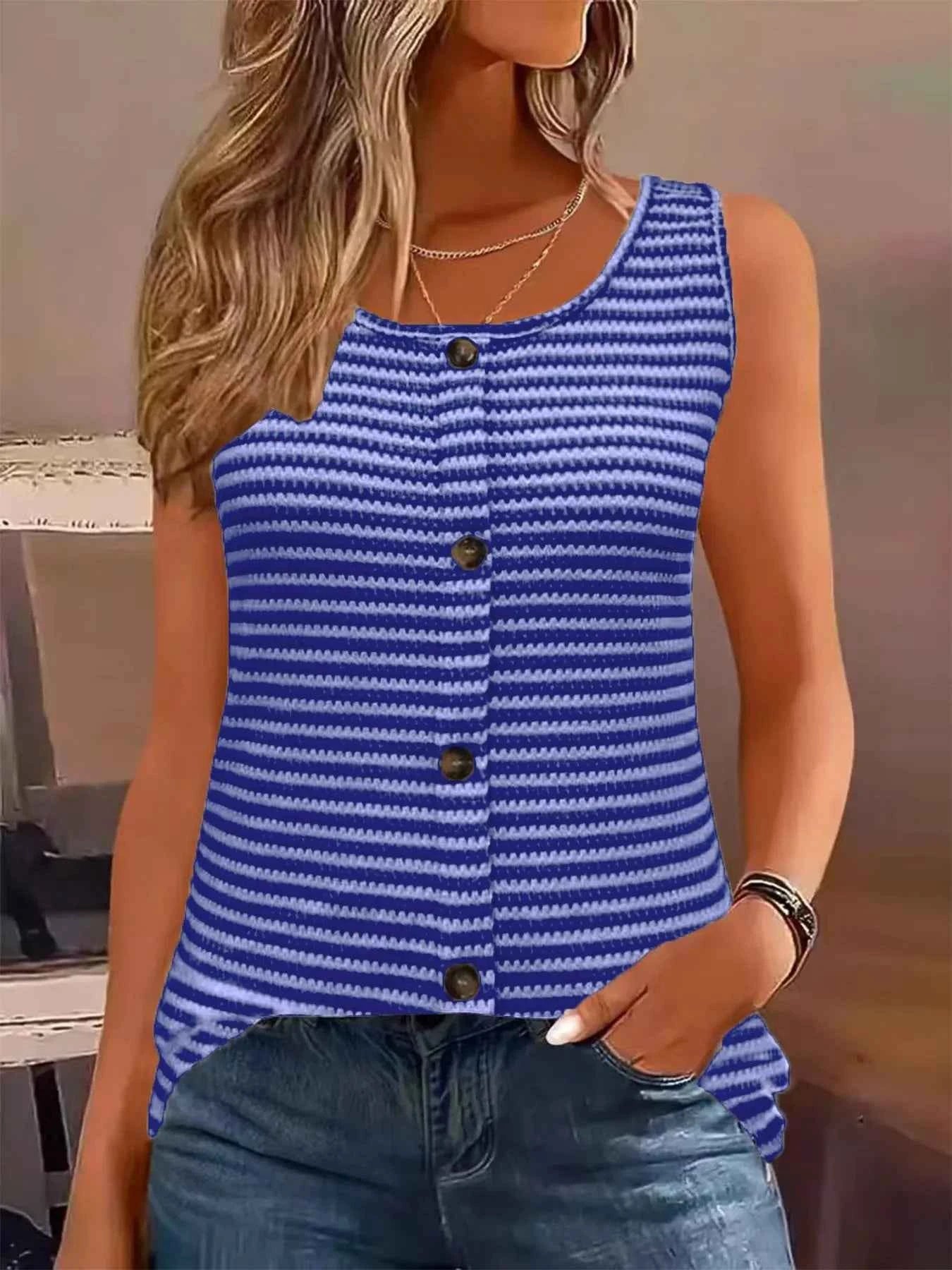 Striped Round Neck Tank Top Blue f66b7366-a7ee-4acd-aeef-9794d12d9106-Max-Origin