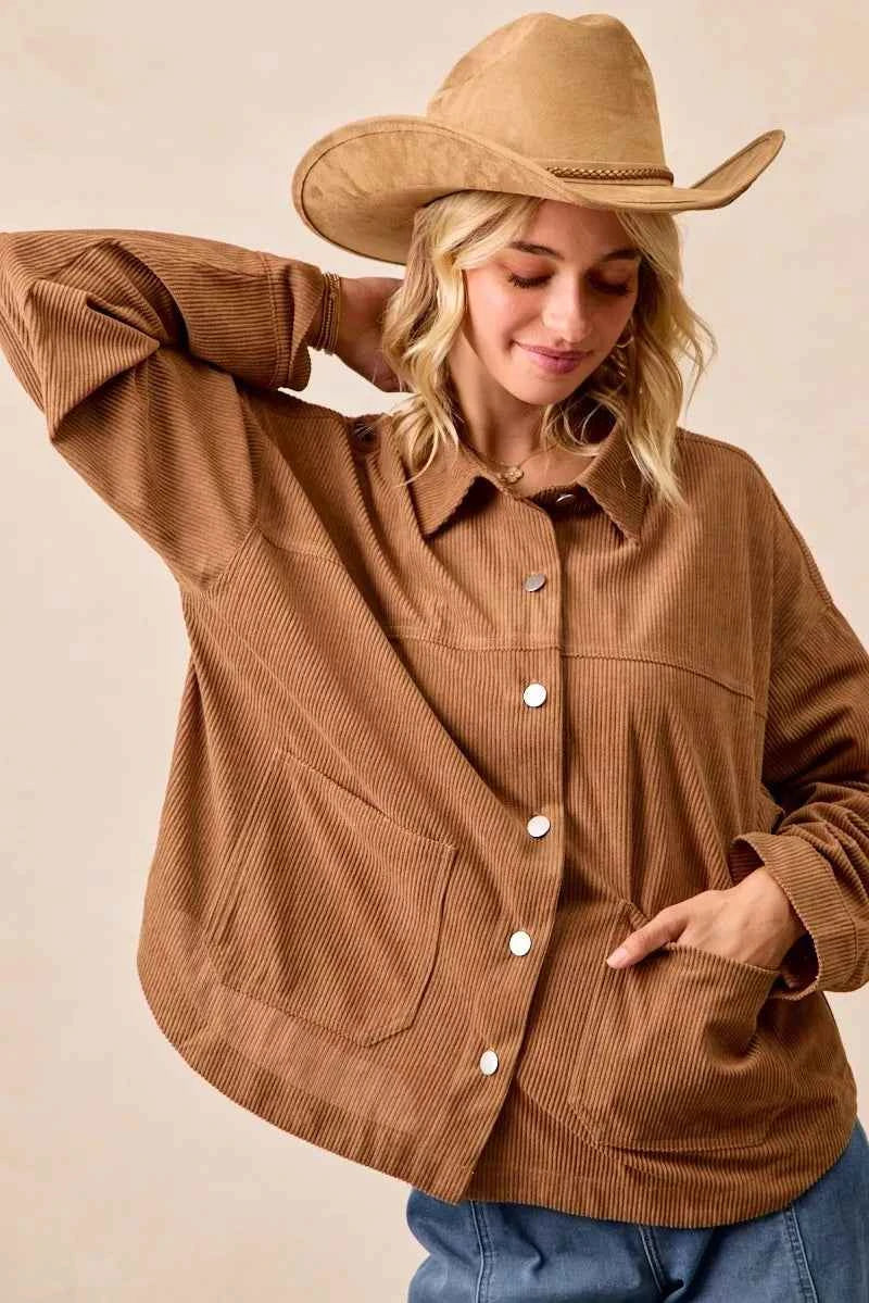 Corduroy Relaxed Fit Shacket with Back Pleat f67031033efa4a4cb04e1eef586d1a62-Max-Origin