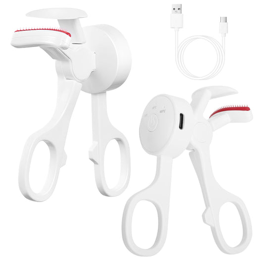 2Pcs Heated Eyelash Curler Electric USB Rechargeable Eyelash Curler Anti Burn Compact With Comb Heat Up Fast Within 8S For All Eye Shapes For Women Make Up Gift Travel Valentine Mother Day White f684739c-839d-41fd-8c76-1960fcaab017