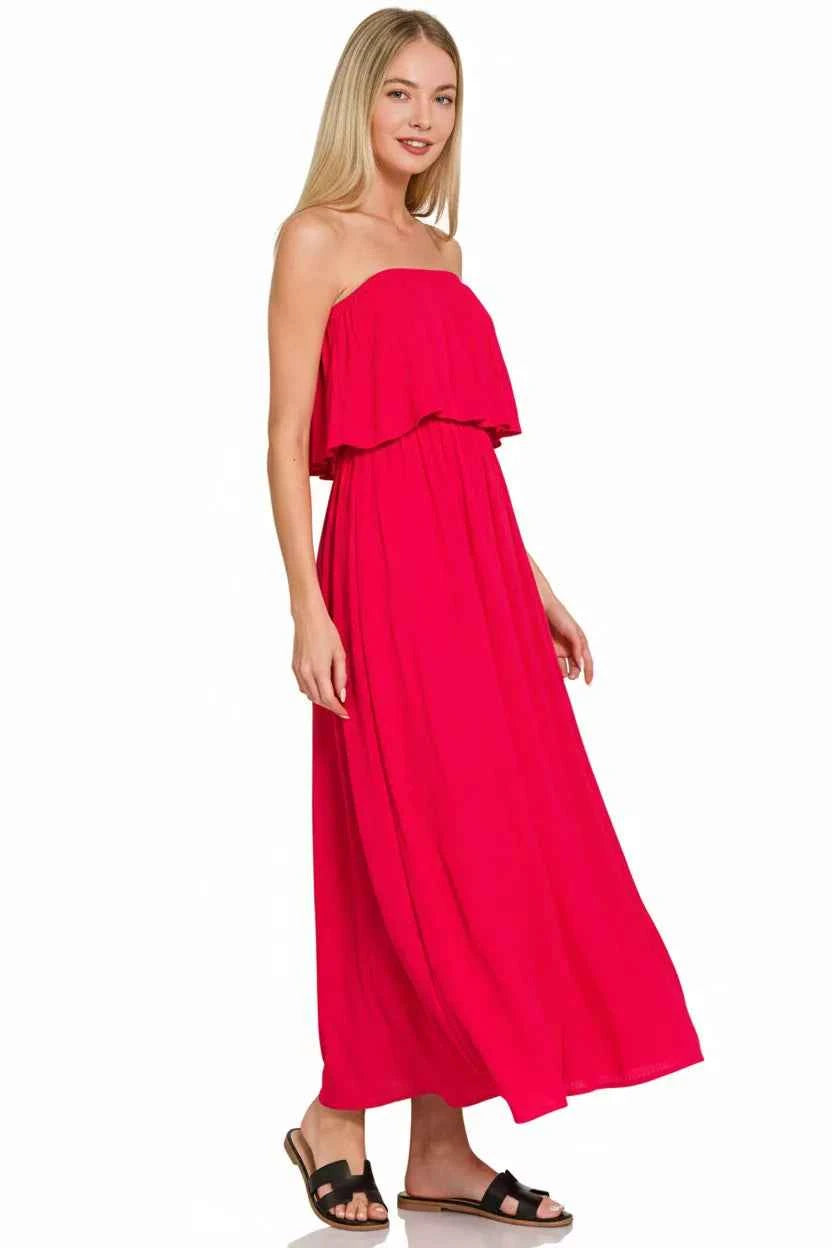 Zenana Woven Crinkle Strapless Maxi Dress f68f51f4-ae4a-4d4b-83f9-2fd61b68761f-Max-Origin