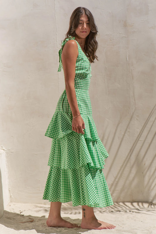 Full Size Sleeveless Gingham Print Tiered Midi Dress Plus Size f6a7ff95184641328d3ddf448e27bfa8-Max-Origin