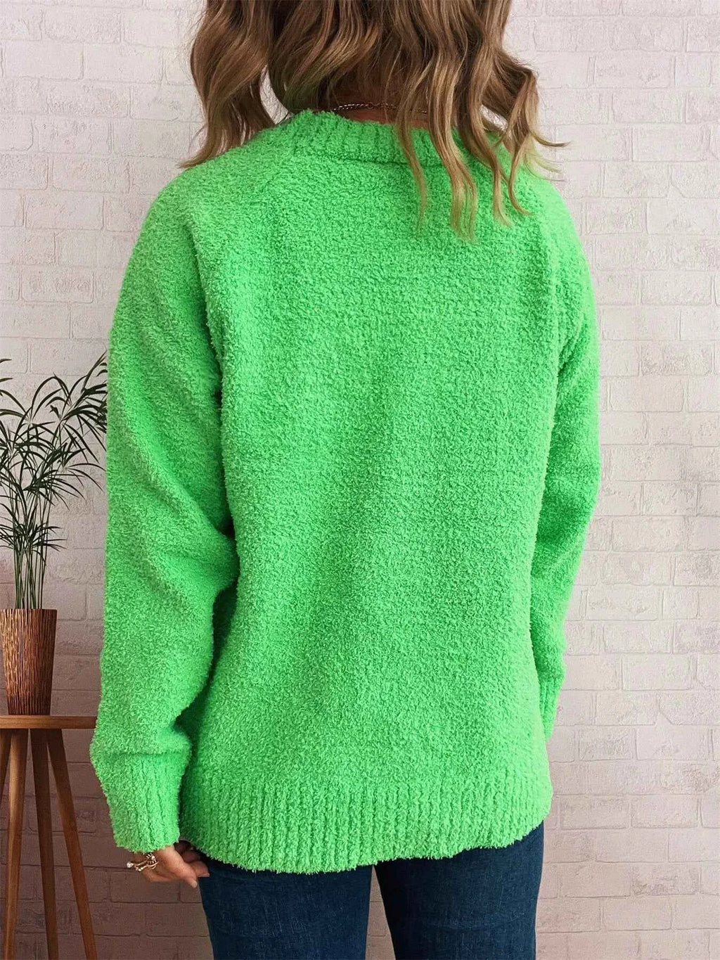 Round Neck Raglan Sleeve Sweater f6b331bd27d74bc1906d420770635c21-Max-Origin