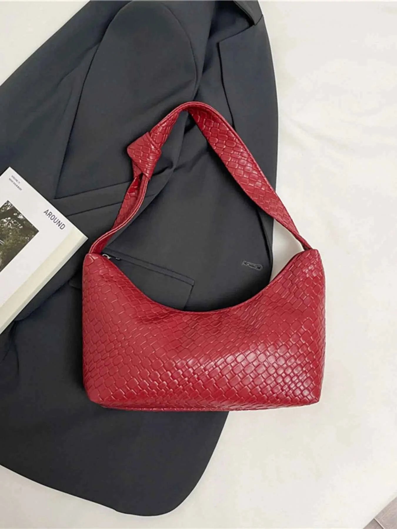 PU Leather Shoulder Bag Red One Size f6babdf0-799e-471b-81e5-2f866bd1ec0d-Max-Origin