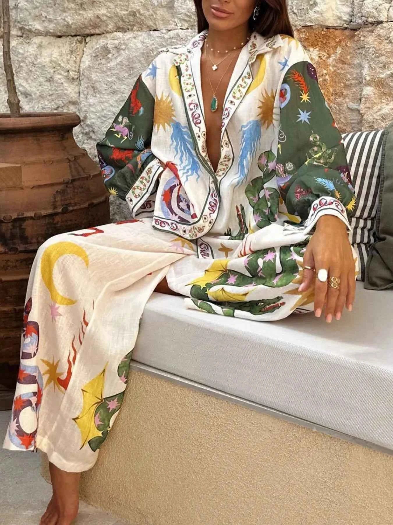 Printed Long Sleeve Shirt and Pants Set f6c85f83-9956-42ad-b2b0-6a773ca875ca-Max-Origin