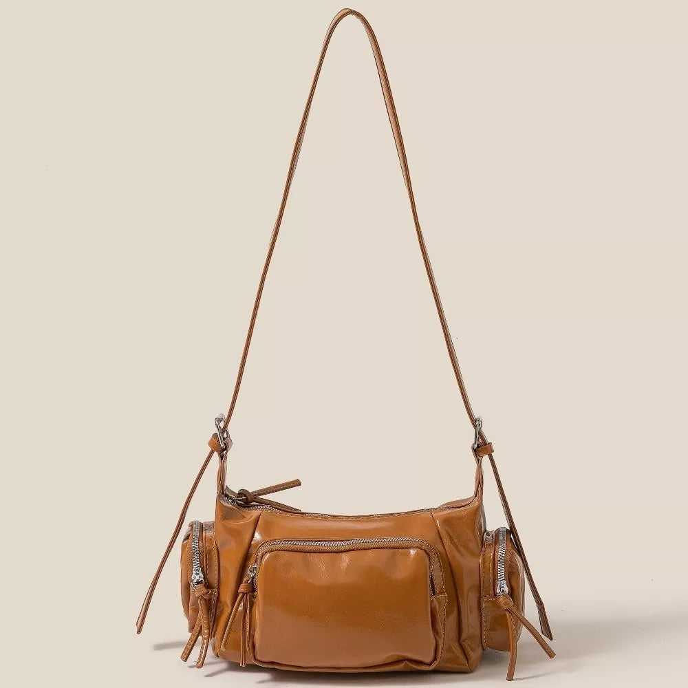 Fame Glossy Faux Leather Multi Pocket Hand Bag f6d105e622a24039aa724d86500fccc6-Max-Origin