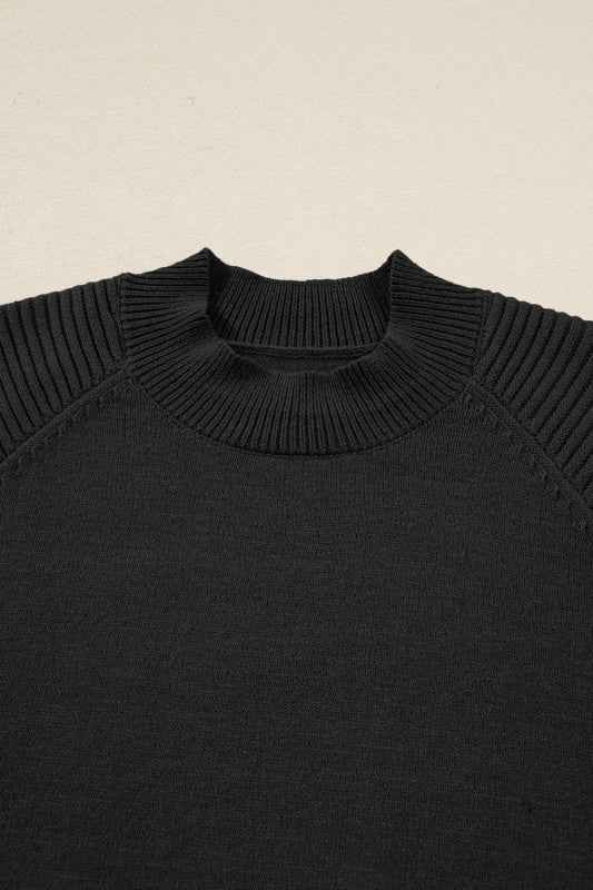 Solid High Neck Sweater and Pleated Mini Skirt Set f6d2ee74-a784-4a8d-9878-0374b5074b1c