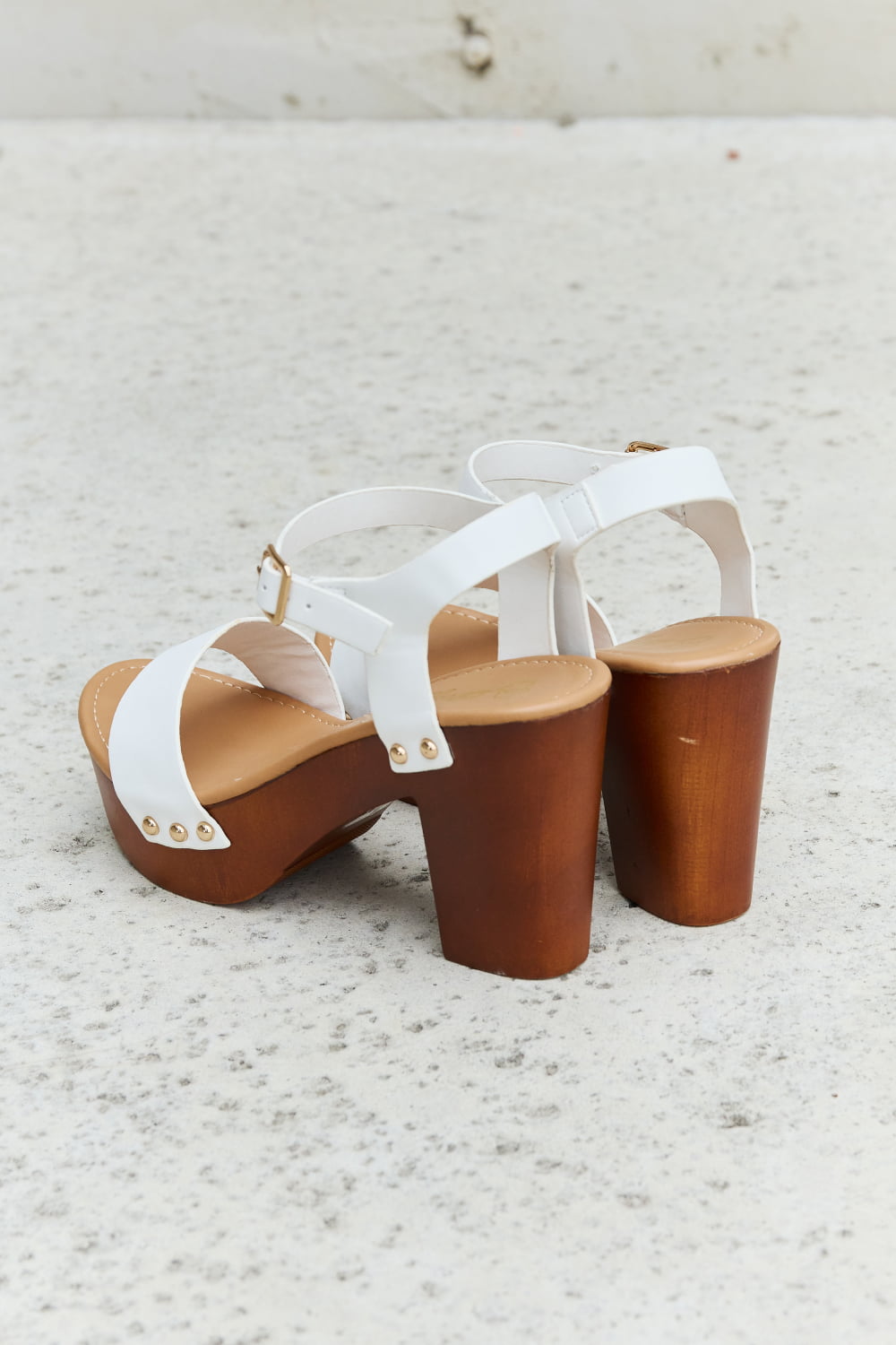 DDK Time After Time Wooden Platform Strap Heels f6db61fa3e5547b786f86be2b87bf9ac-Max