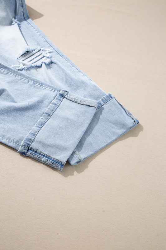 Saige Wash Distressed Straight Jeans f6fb663d-8e45-41bf-adc7-131646b5a37b