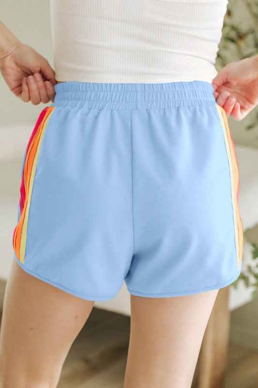 Stripe Colorblock High Waist Shorts f707fb41-d28f-4a5a-93da-c6a9134bd1ac